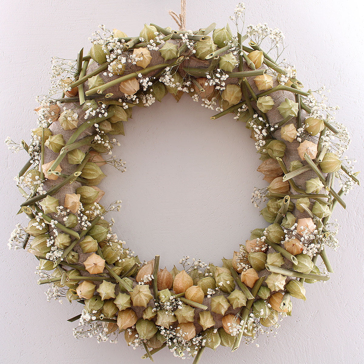 Duży wianek z miechunki