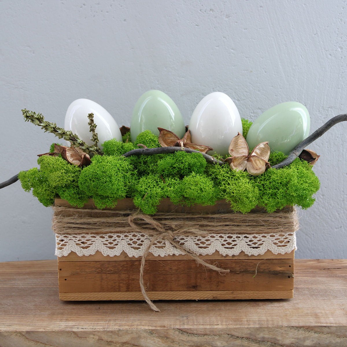 wielkanocny stroik - pastelowe pisanki