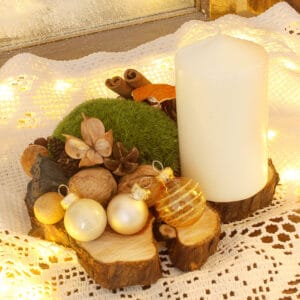 Świąteczny stroik/świecznik