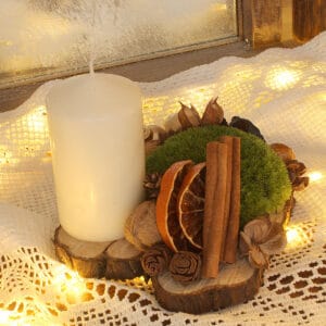 Świąteczny stroik/świecznik