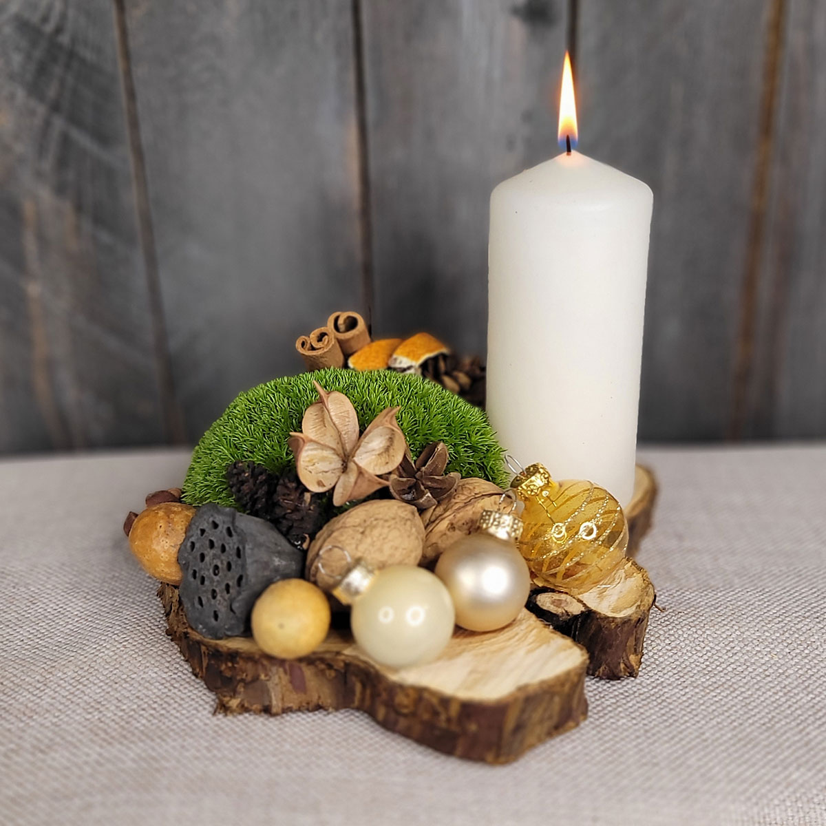 Świąteczny świecznik/stroik