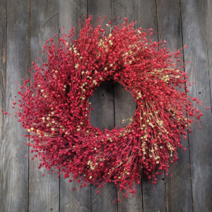 Świąteczny wianek z lnu