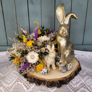 Wielkanocny stroik z zającami