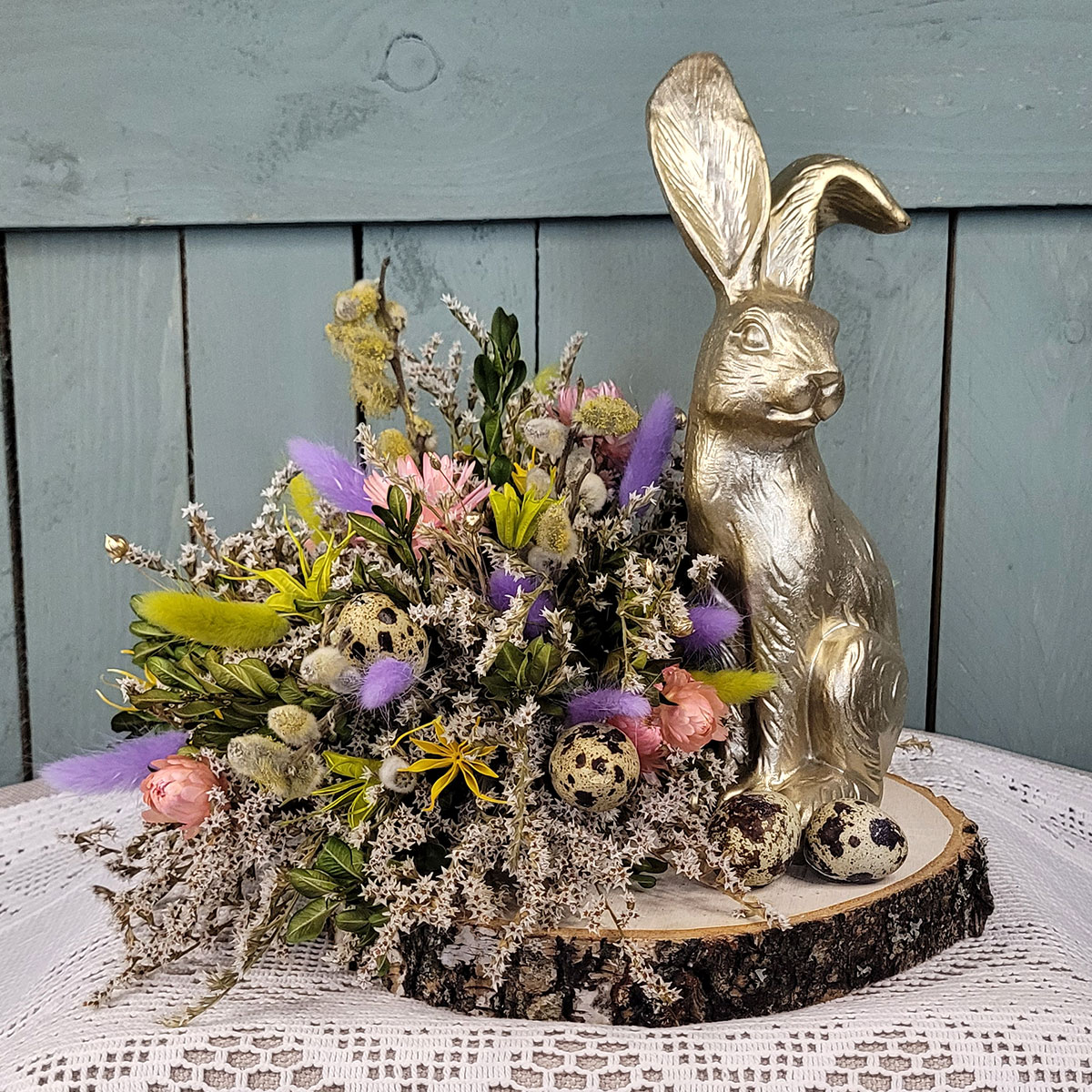 Wielkanocny stroik z zającem
