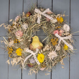 wielkanocny wianek z kurczaczkiem