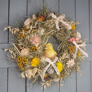 wielkanocny wianek z kurczaczkiem