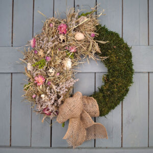 Wielkanocny wianek z mchem