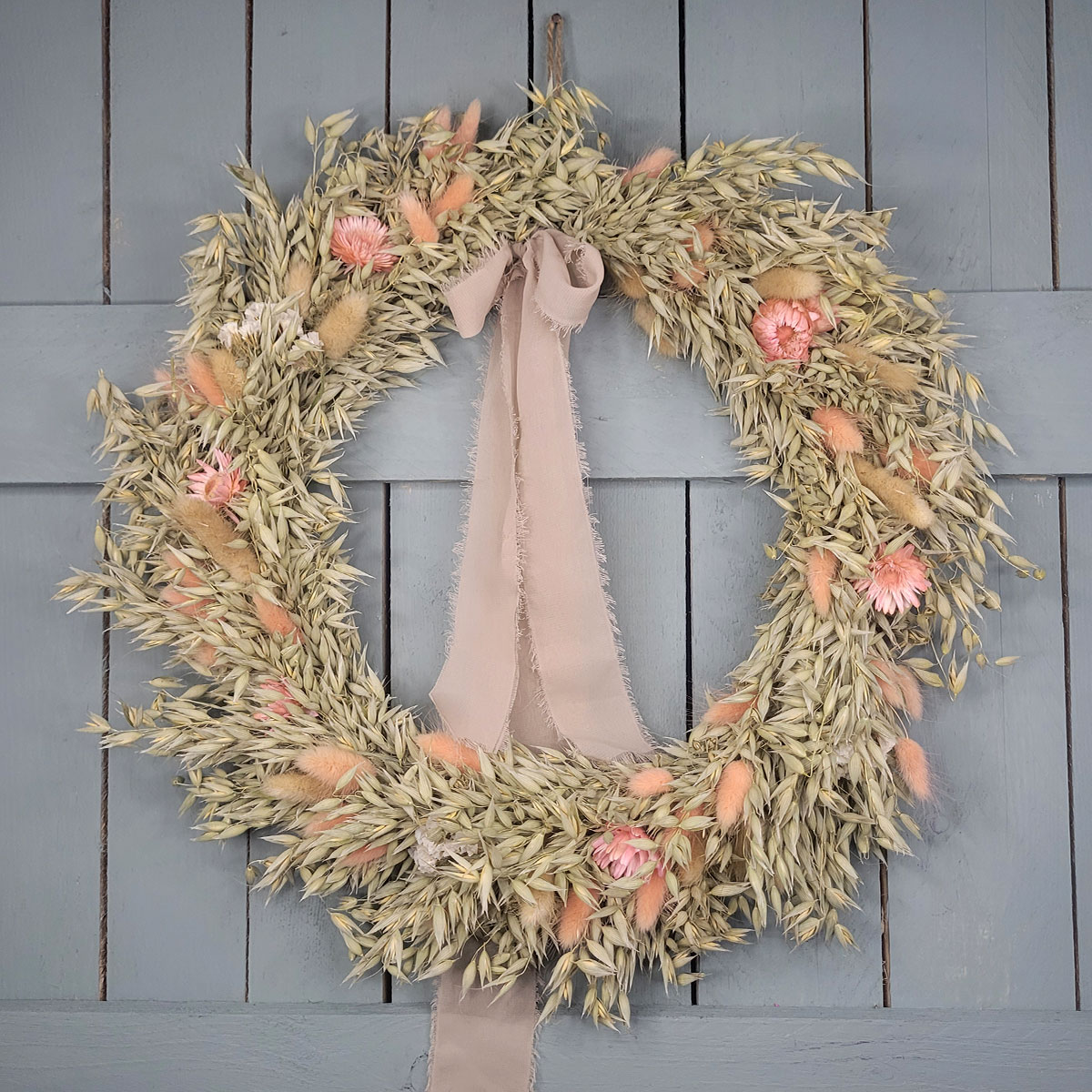 Pastelowy wianek z owsa