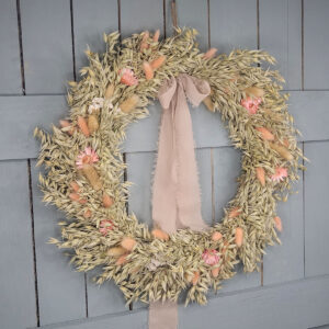 Pastelowy wianek z owsa